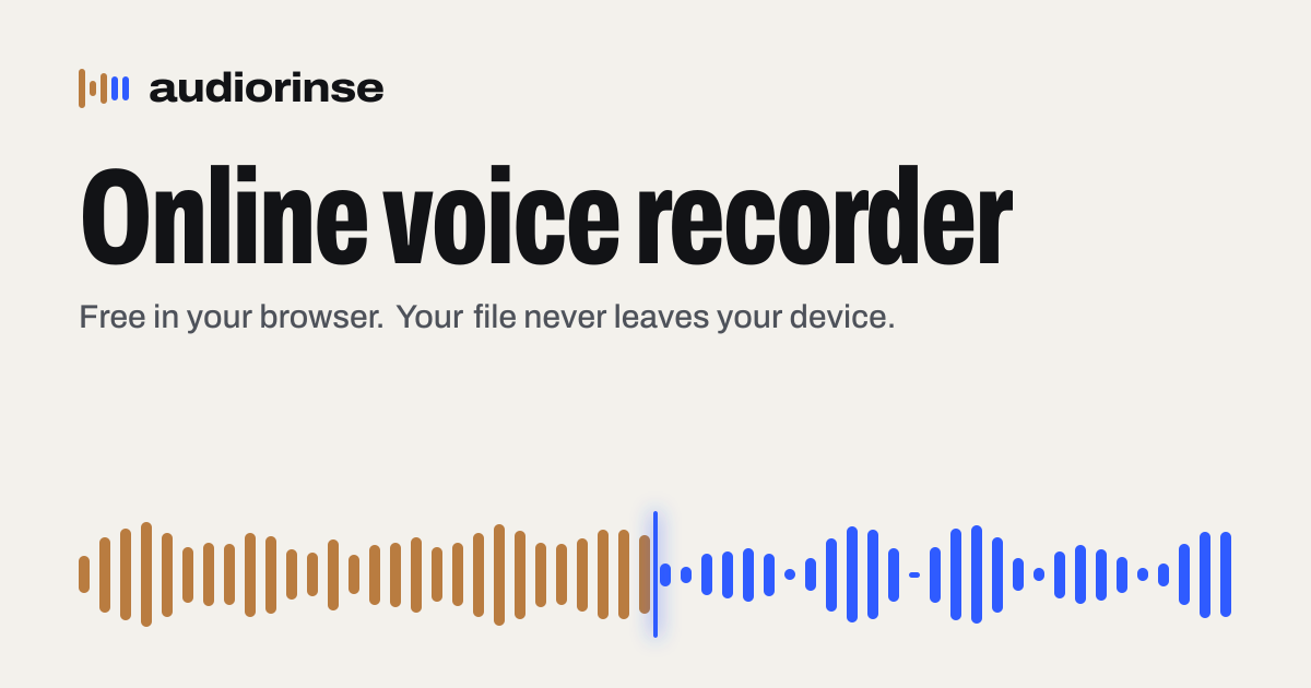 Online Voice Recorder: Record and Download, Free | AudioRinse